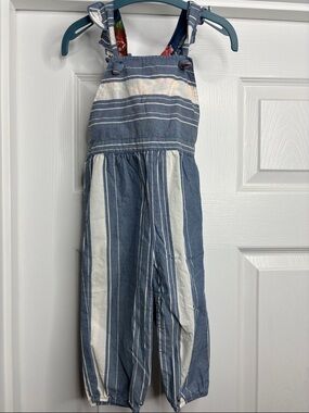 Matilda Jane Blue and White Striped Overalls
